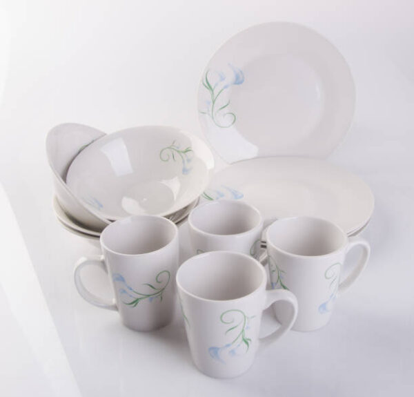 Plate or ceramic tableware on the background