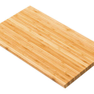 Wooden chopping board, isolated on white background